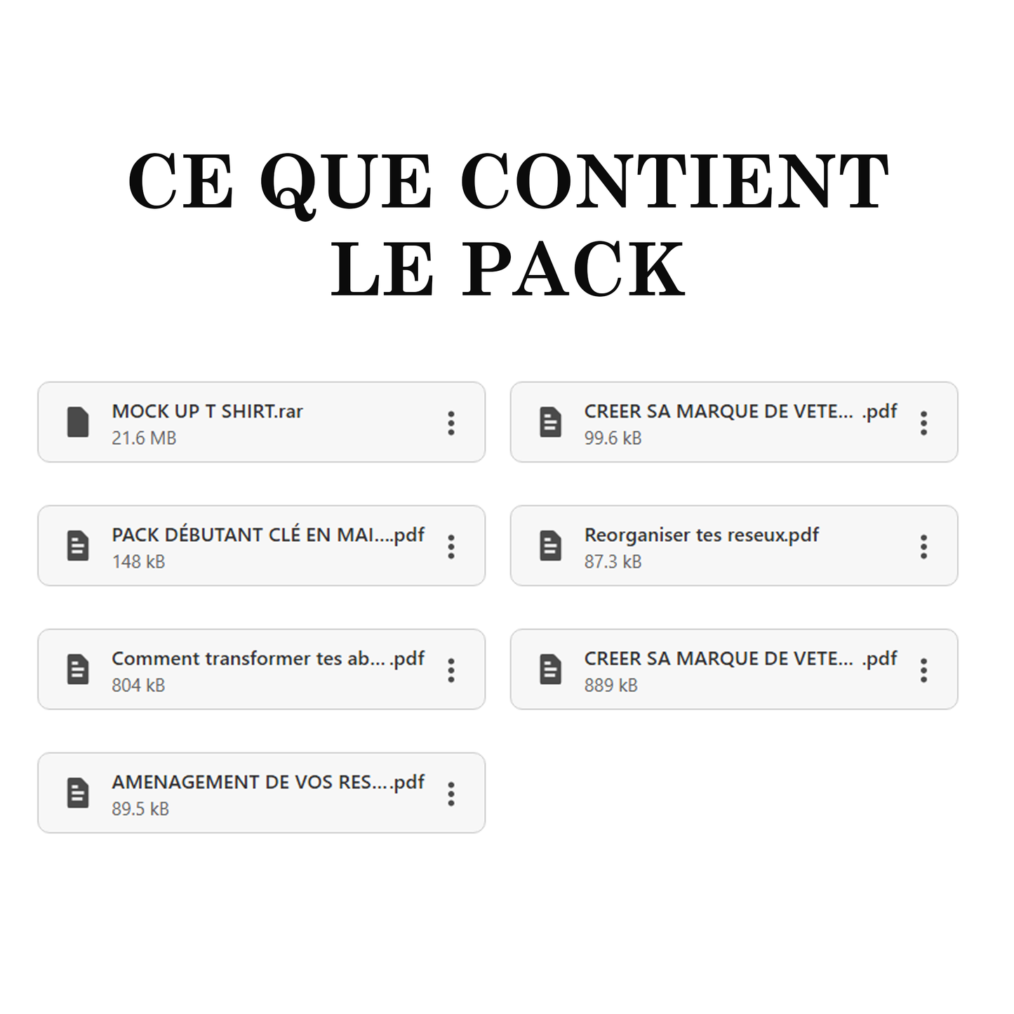PACK DÉBUTANT CLÉ EN MAIN POUR CRÉER VOTRE MARQUE DE VÊTEMENT