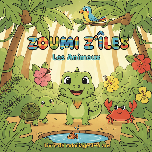 LIVRE DE COLORIAGE POUR ENFANT  ZOUMI Z'ILES ( LES ANIMAUX )